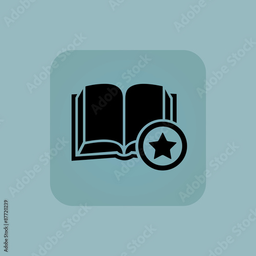 Pale blue favorite book icon