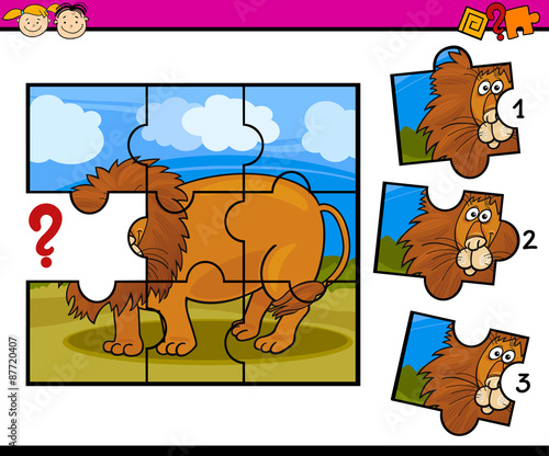 puzzle preschool cartoon game
