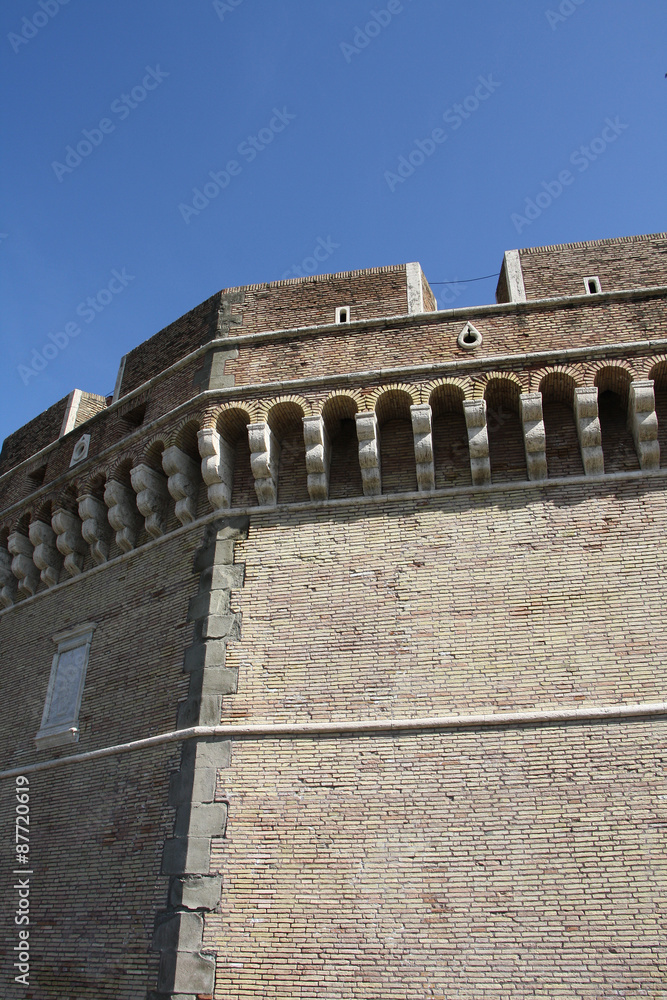 Rome,Italy,Castel Sant'Angelo,ancient wall.