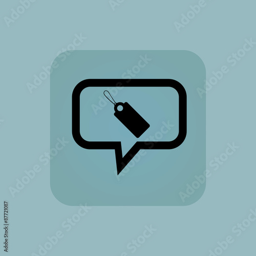Pale blue string tag message