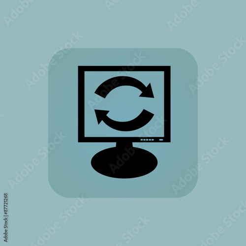 Pale blue exchange monitor icon