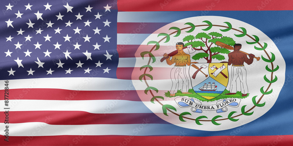 Fototapeta premium USA and Belize