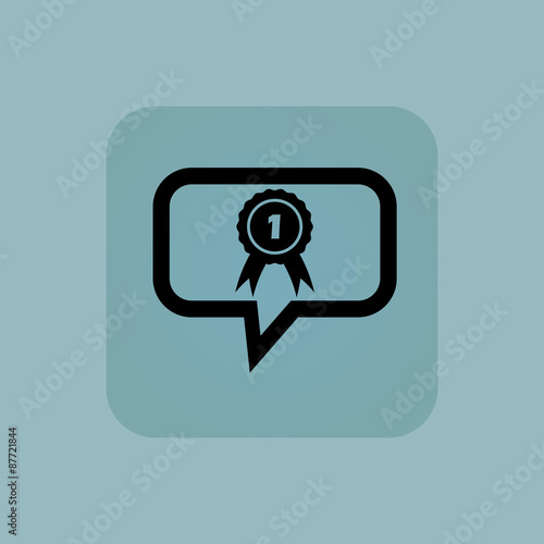 Pale blue first place message