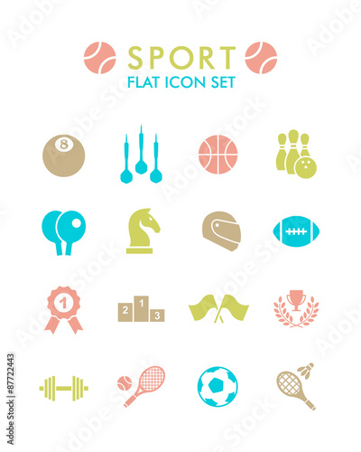 Vector Flat Icon Set - Sport 