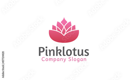 Rose Lotus Flower Logo Vector Design Icon   