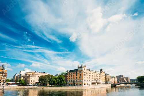 Photography Embankment In Stockholm At Summer Day, Sweden