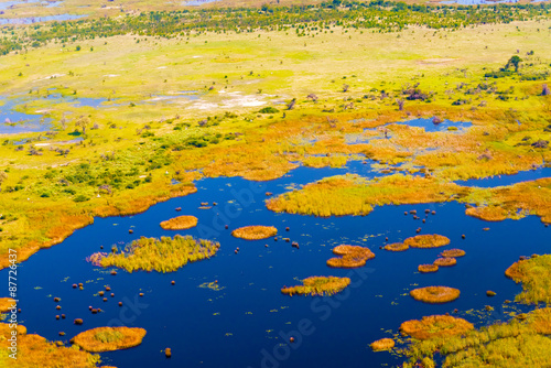 Okavango Delta aerial view © Marek Poplawski