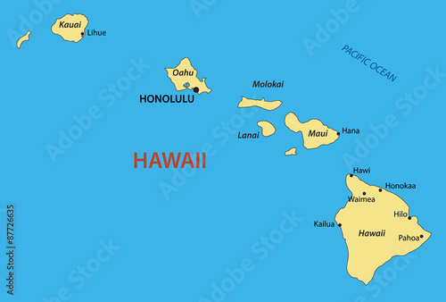 Hawaii - vector map