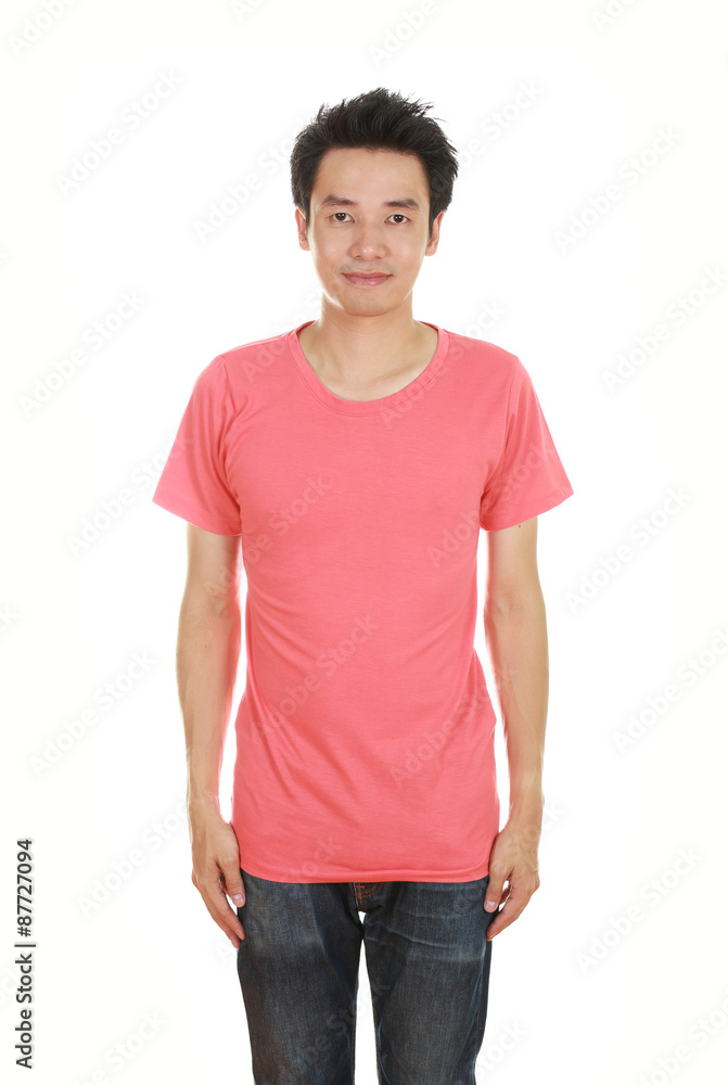 man with blank t-shirt man with blank t-shirt