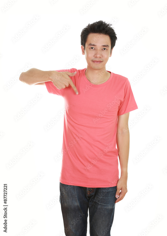 man with blank t-shirt man with blank t-shirt