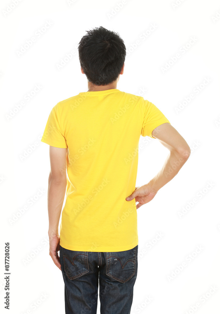 man with blank t-shirt man with blank t-shirt