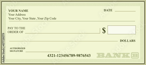 BANK CHECK, bank cheque vector