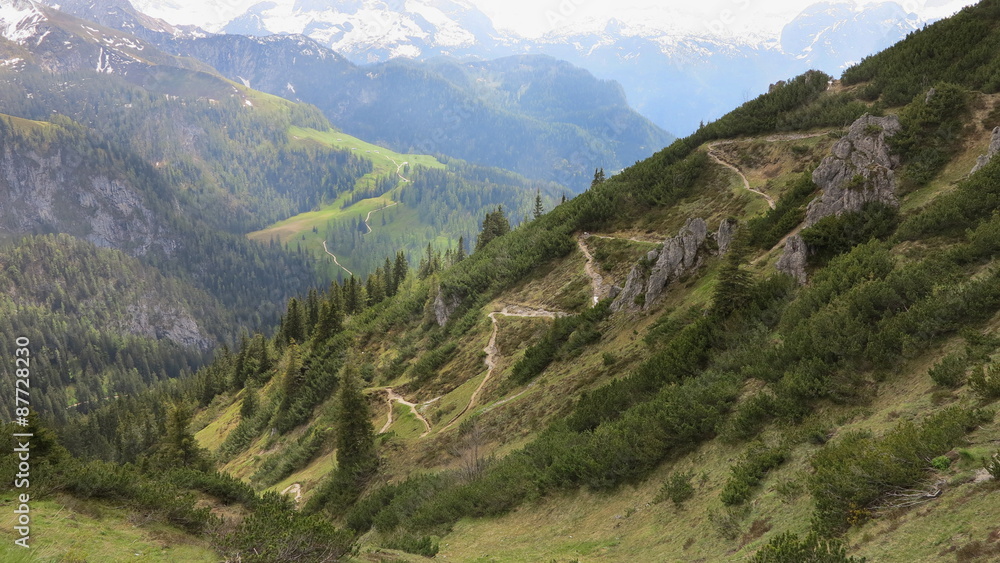 pfad für bergsteiger in den Alpen in Europa pfad für bergsteiger in den Alpen in Europa