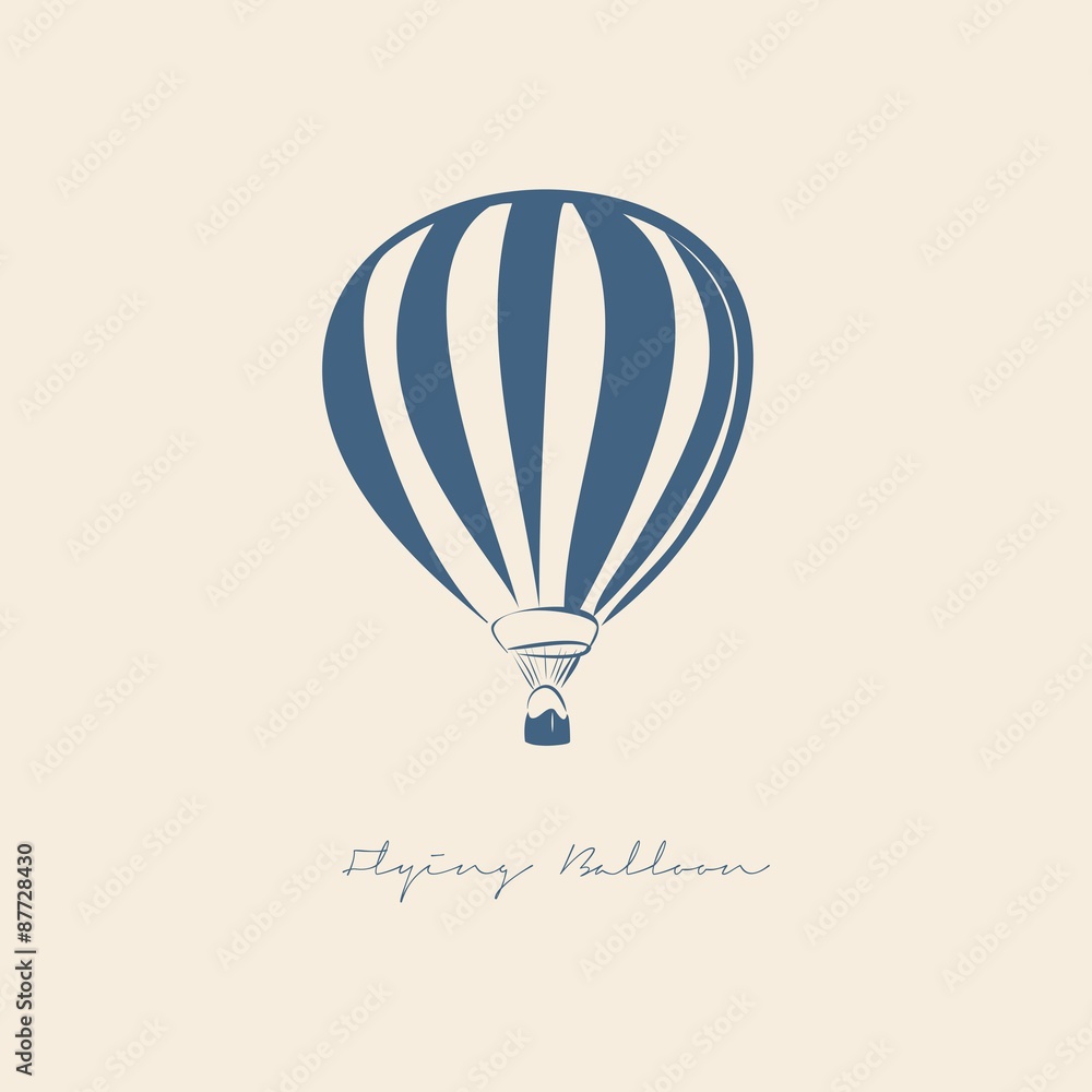 Naklejka premium FLYING BALLOON VECTOR ILLUSTRATION