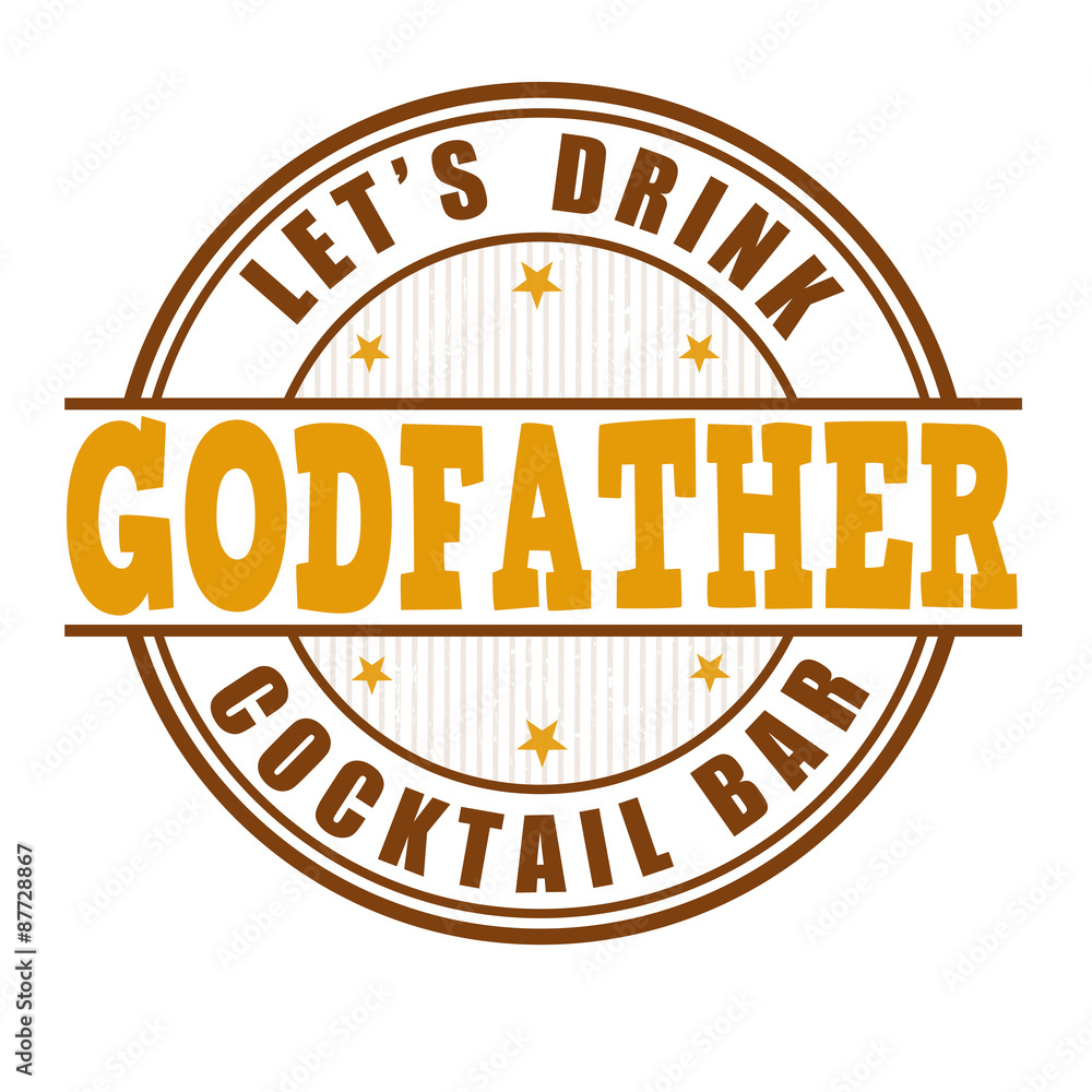 Godfather cocktail stamp