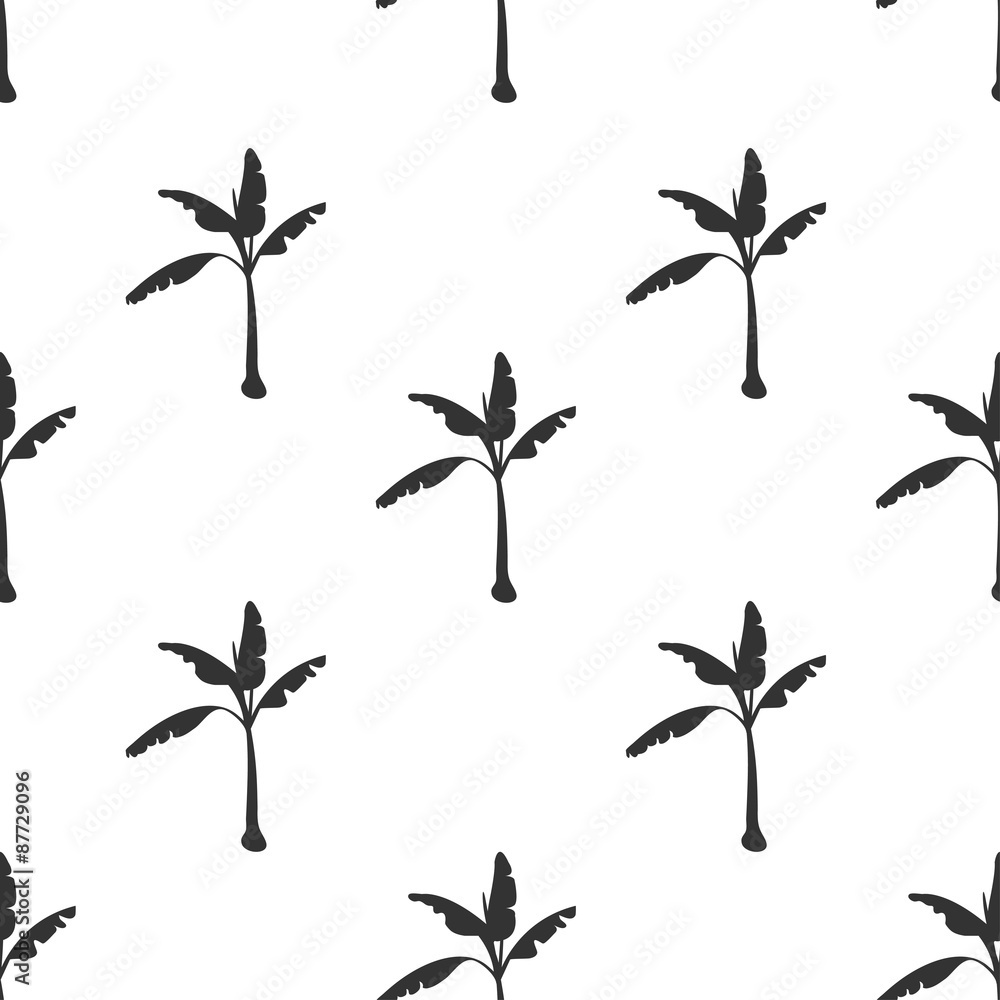 seamless pattern with banana tree