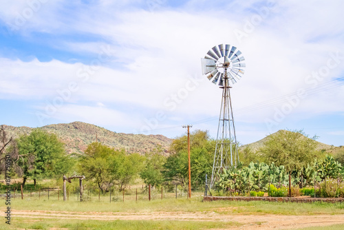 Windmill on the farm in Namibia