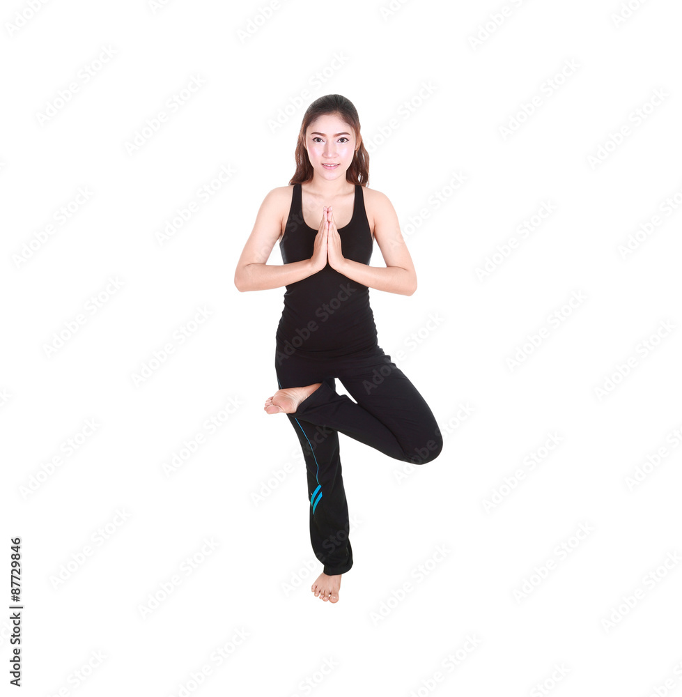 Young woman doing yoga exercise Young woman doing yoga exercise