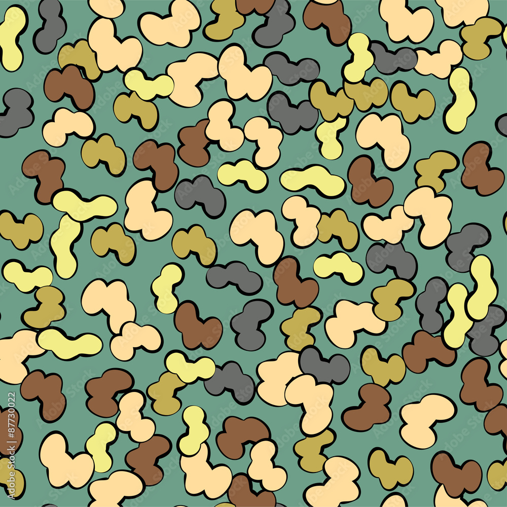 Vector seamless pattern with abstract figures Vector seamless pattern with abstract figures
