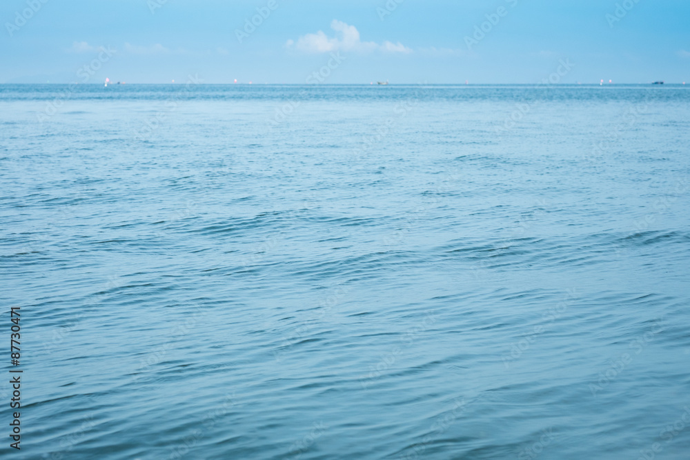 Blue sea calm wave. Motion blur Blue sea calm wave. Motion blur