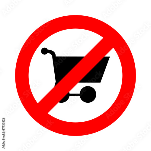 No Shopping icons set great for any use. Vector EPS10.