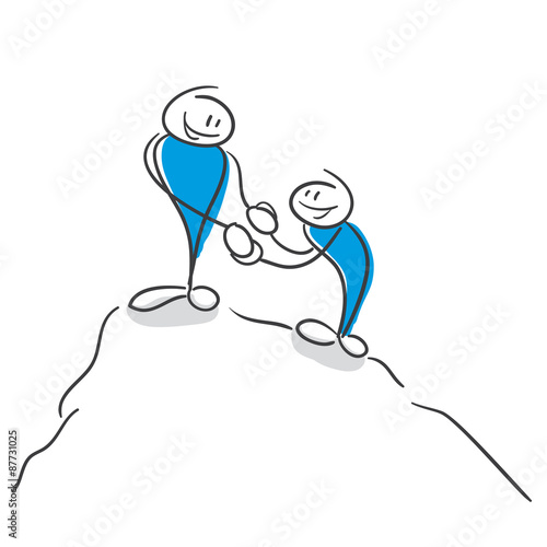 Stick Figure Series Blue