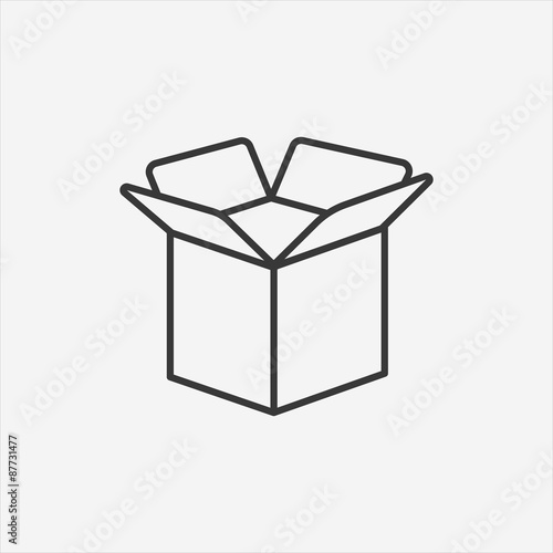 Carton opened Package Box icon
