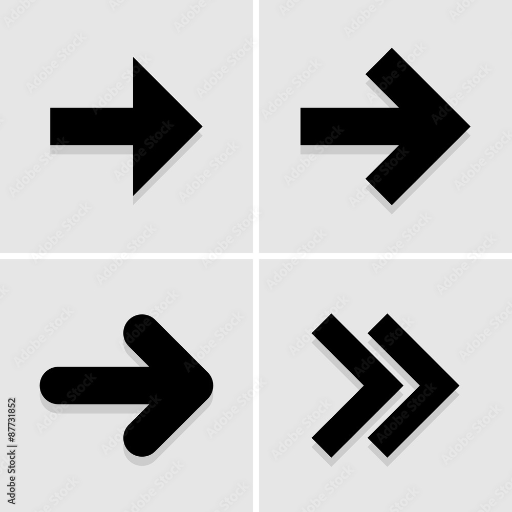 Arrow icons set great for any use. Vector EPS10. Arrow icons set great for any use. Vector EPS10.