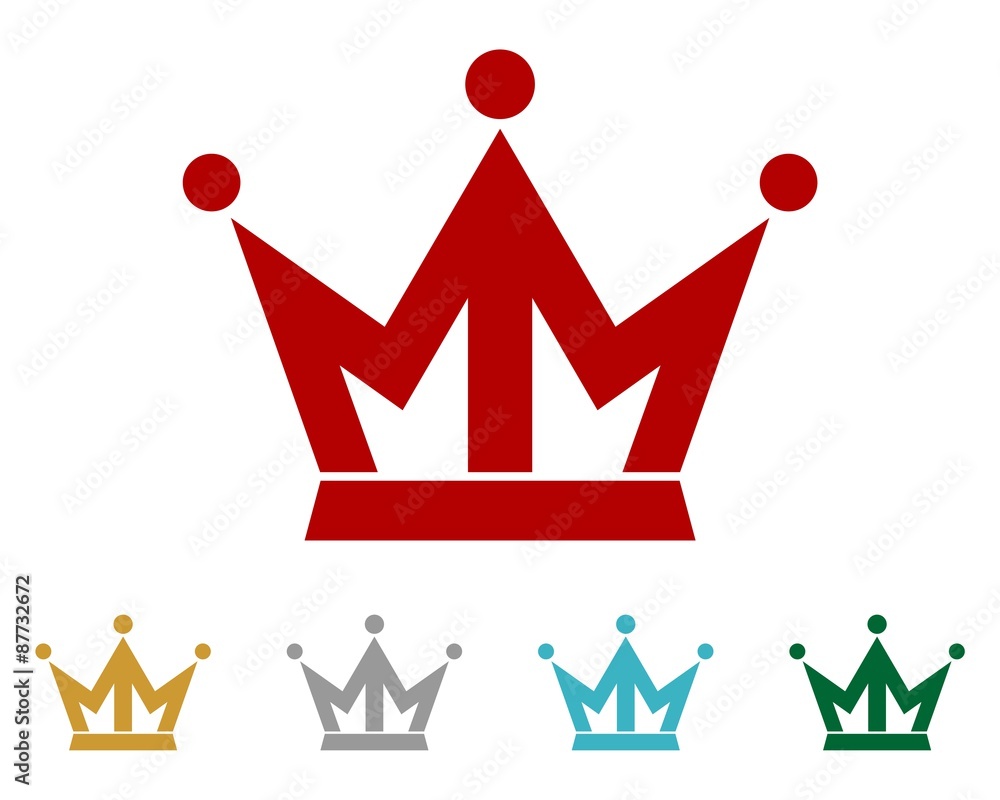 m letter crown logo Stock Vector
