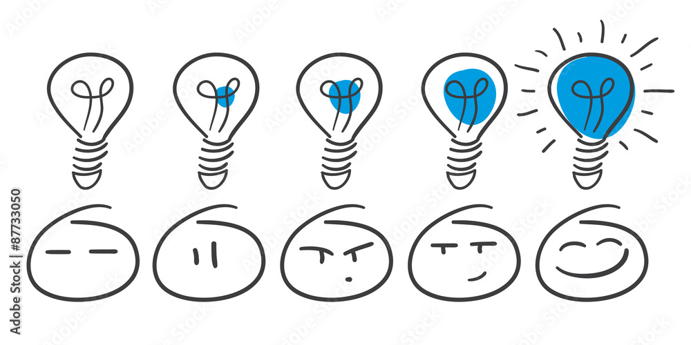 Stick Figure Series Blue Stock Vector | Adobe Stock