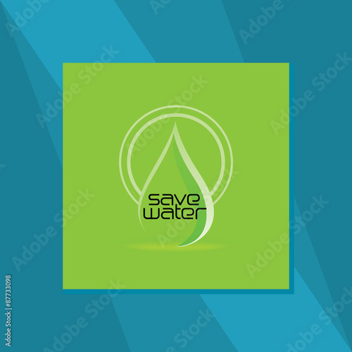 creative water drop save water concept vector 