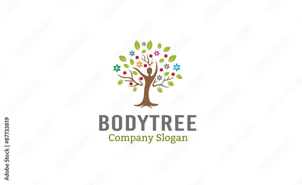 Obraz premium Body Tree Logo template
