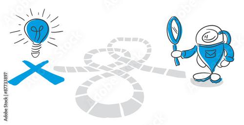 Stick Figure Series Blue