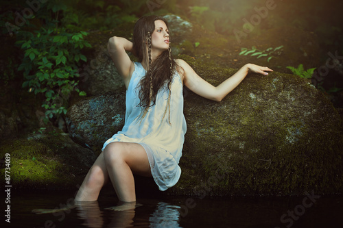 Принти на полотні Beautiful nymph of the waters