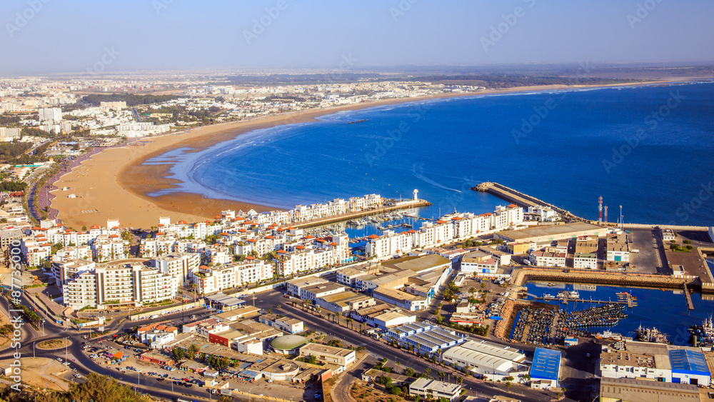 Naklejka premium Panorama of Agadir, Morocco