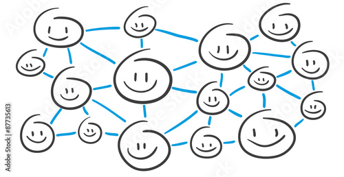 Stick Figure Series Blue