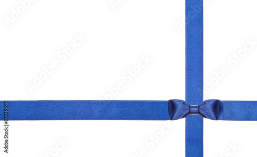 blue satin bows and ribbons isolated - set 11 photo