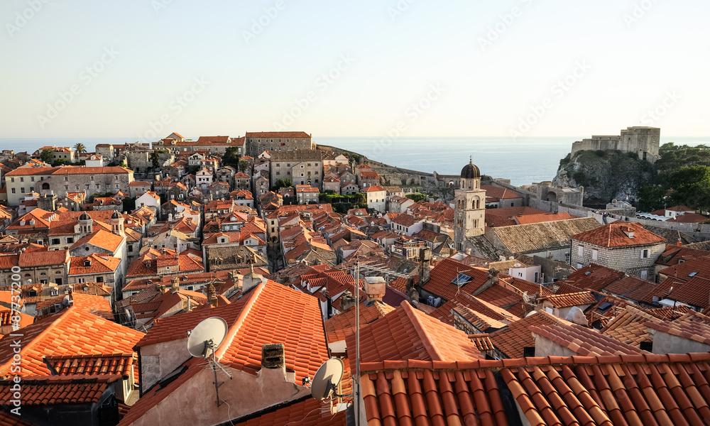 Altstadt von Dubrovnik von der Stadtmauer gesehen