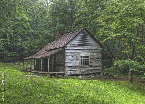 Noah Bud Ogle Log Cabin, Great Smoky Mountains National Park Fototapet