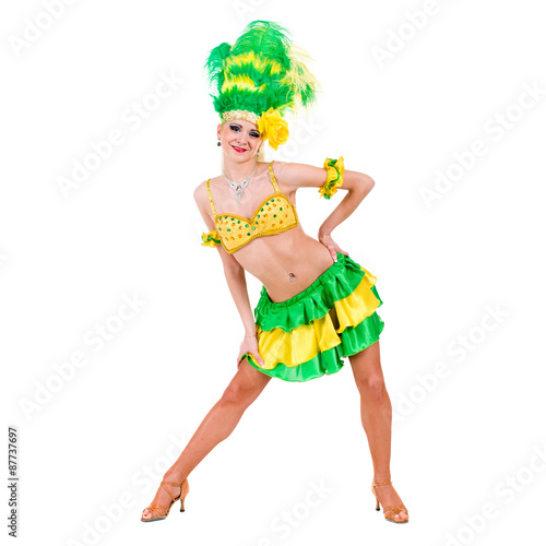 beautiful carnival dancer woman posing © StepStock
