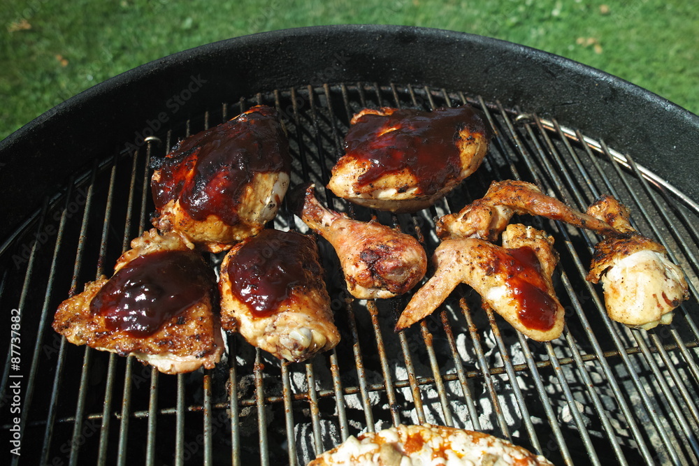 Grilling bbq chicken Grilling bbq chicken