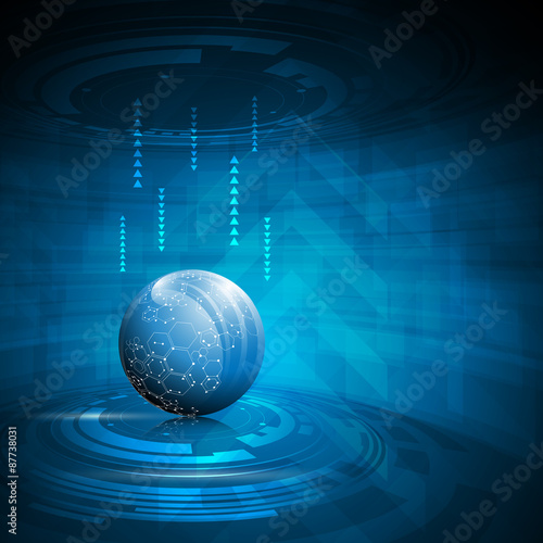 vector abstract globe innovation concept background