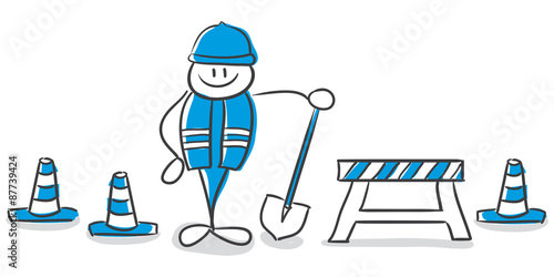 Stick Figure Series Blue