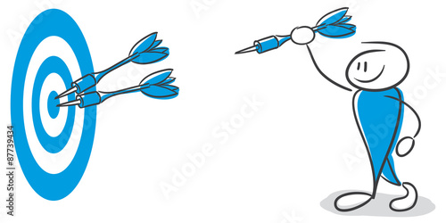 Stick Figure Series Blue