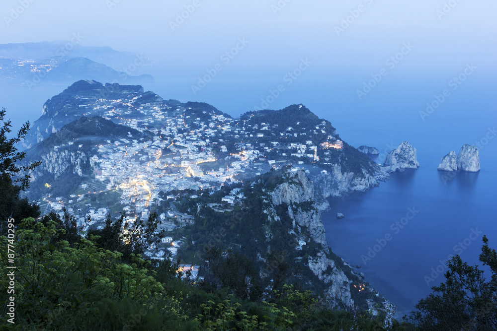 View on Capri in Italy