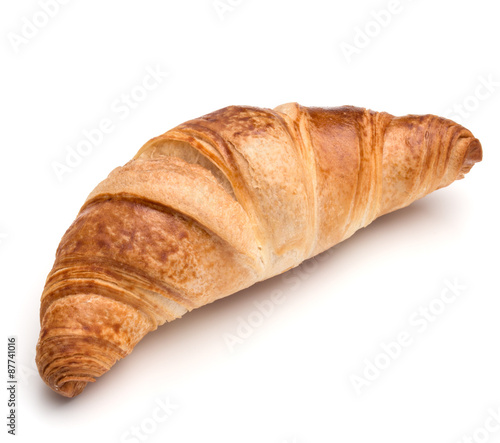 Croissant or crescent roll isolated on white background cutout