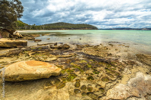 Rocky beach Tasmania photo