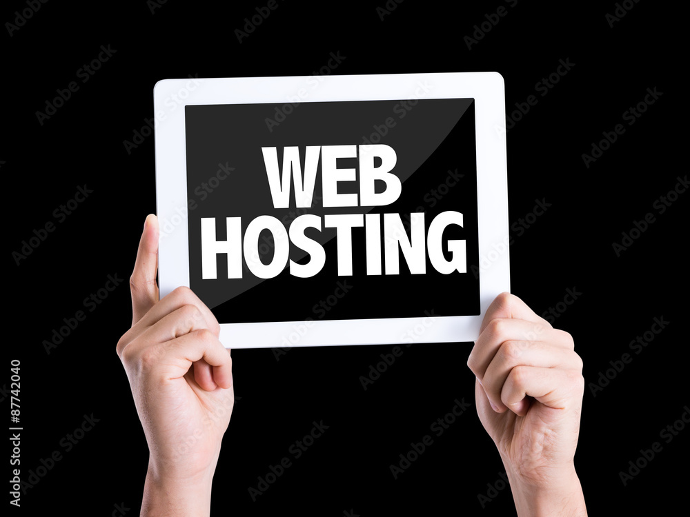 Tablet pc with text Web Hosting Tablet pc with text Web Hosting
