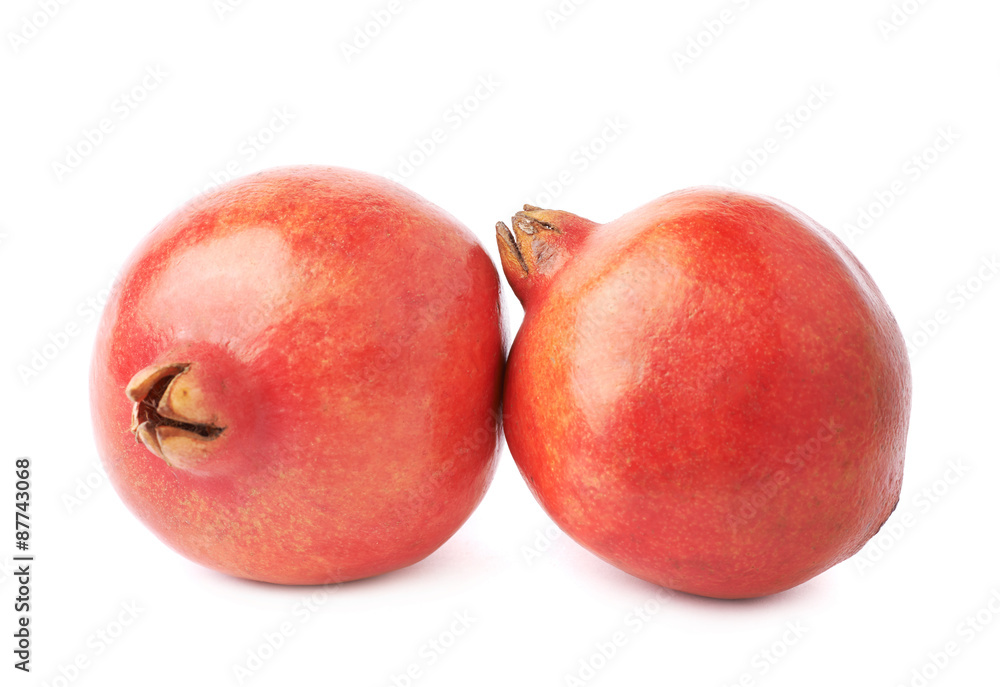 Two pomegranate composition isolated Two pomegranate composition isolated
