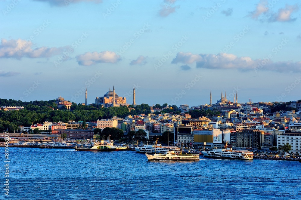 Bluemosque and Hagia Sophia in Sunset-Golden Hours Istanbul, Turkey Bluemosque and Hagia Sophia in Sunset-Golden Hours Istanbul, Turkey